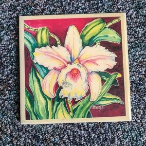 Hawaiian Flower Ceramic Art Tile